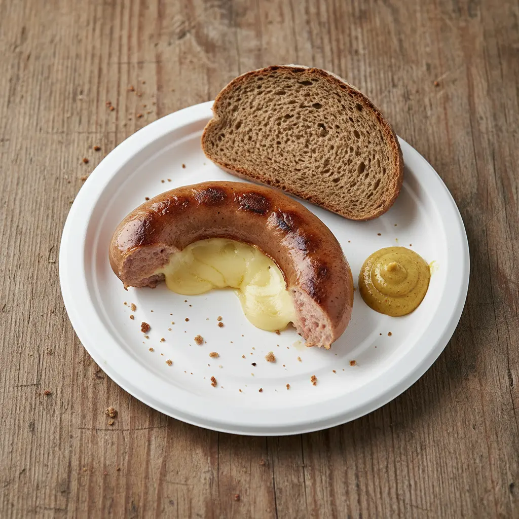 Käsekrainer mit Senf